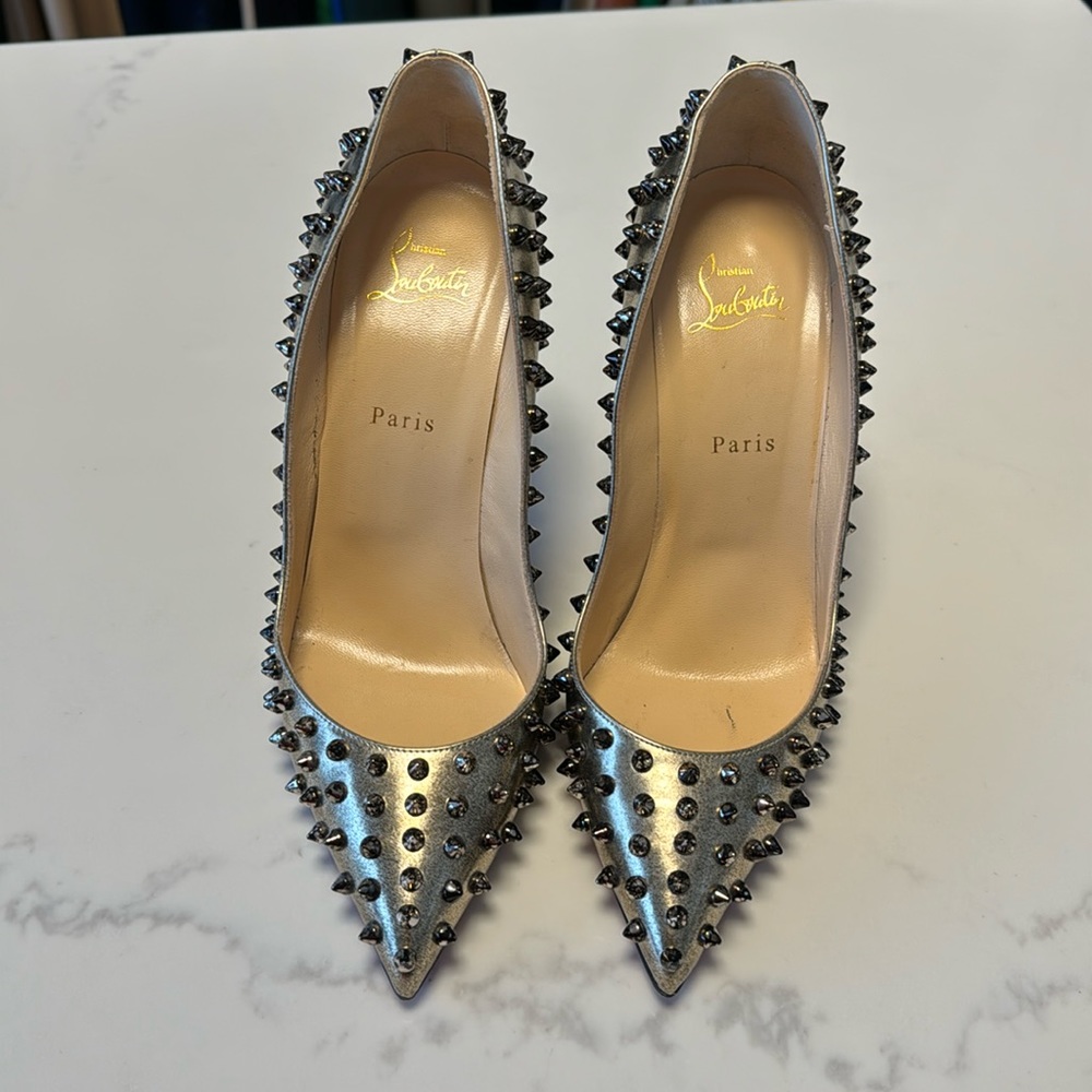 Christian Louboutin spiked heels (Follies) size 41/US 10. Limited edition.